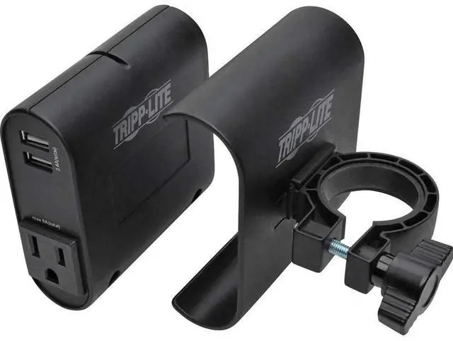 Main image of AC / USB Charging Clip for Display Mounts w/ 2 USB Ports & 2 NEMA 5-15R Outlets, 6ft Power Cord (DMACUSB)