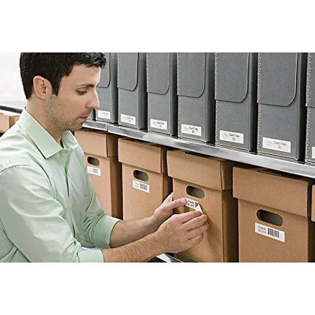 Alt view image 2 of 7 - Authentic Standard D1 Labeling Tape for LabelManager Label Makers, Black Print on White Tape, 3/4'' W x 23' L, 1 Cartridge