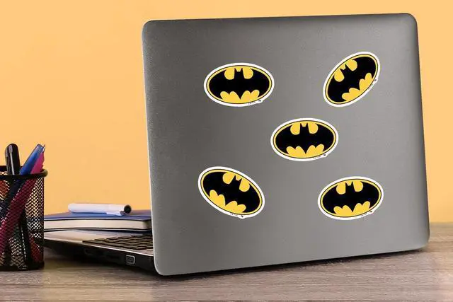 Alt view image 3 of 6 - Batman Bat Logo 100 Vinyl Stickers Waterproof Die-Cut Decals Laptop Car