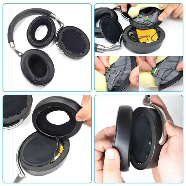 Alt view image 7 of 7 - Ear Cushions for Parrot by Philippe ZIK 1.0 Headphone-Replacement Earpad Cover, Ear Cushion Pads (Black)