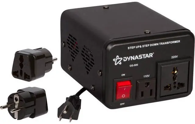Main image of Dynastar Step Up & Step Down Voltage Converter and Transformer, 110-220 to 220-240 Volts; Heavy Duty, Extra Durable Coil, 5-Year-, 500 Watts