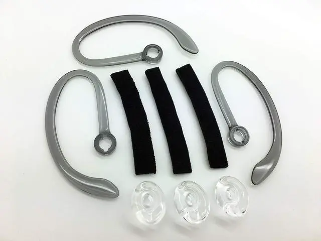Alt view image 4 of 5 - Premium Replacement Earbuds Ear Tips + Ear Hook Loops + Foam Spare + Earpads Fit Kit for Plantronics CS540 Savi W440 W740 W745 WH500 EarLoops EarHook Ear Bud Sleeve Part (Large)
