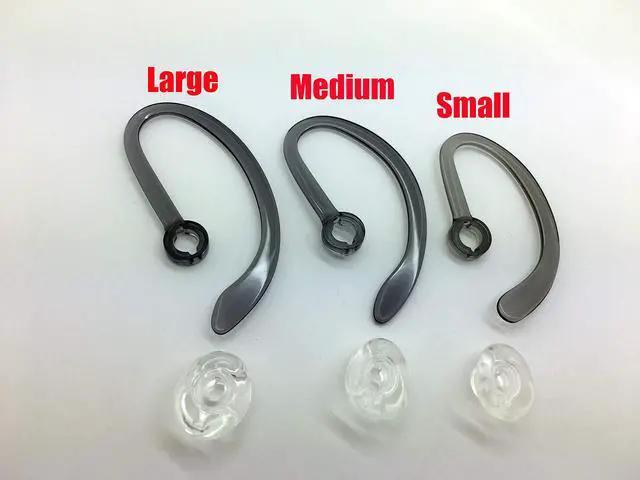 Alt view image 5 of 5 - Premium Replacement Earbuds Ear Tips + Ear Hook Loops + Foam Spare + Earpads Fit Kit for Plantronics CS540 Savi W440 W740 W745 WH500 EarLoops EarHook Ear Bud Sleeve Part (Large)