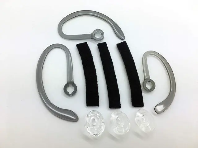 Alt view image 4 of 5 - Premium Replacement Earbuds Ear Tips + Ear Hook Loops + Foam Spare + Earpads Fit Kit for Plantronics CS540 Savi W440 W740 W745 WH500 EarLoops EarHook Ear Bud Sleeve Part (Mixed S/M/L)