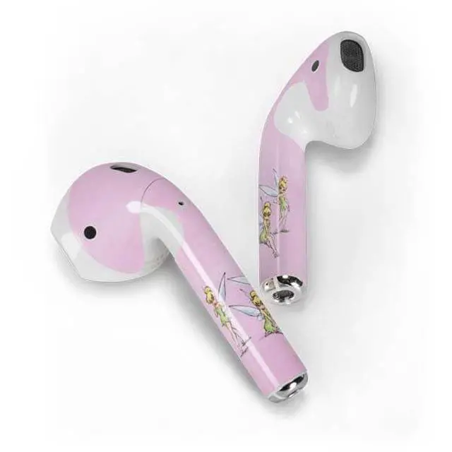 Alt view image 2 of 4 - Decal Audio Skin Compatible with Apple AirPods - Officially Licensed Disney Tinker Bell Water Color Art Poses Design