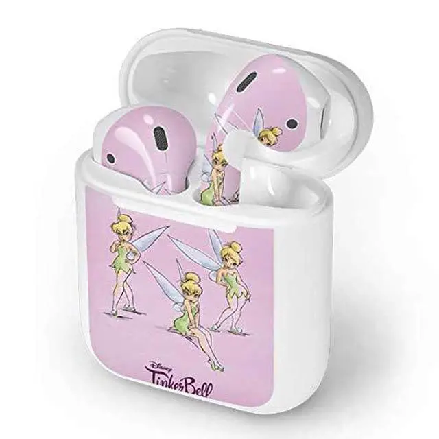 Alt view image 4 of 4 - Decal Audio Skin Compatible with Apple AirPods - Officially Licensed Disney Tinker Bell Water Color Art Poses Design