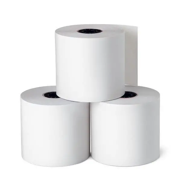 Main image of Adding Machine, Register, and Calculator Rolls 2 1/4" x 130' 1-Ply, 12/Pack | 1-ply rolls for registers, adding machines, and calculators in offices