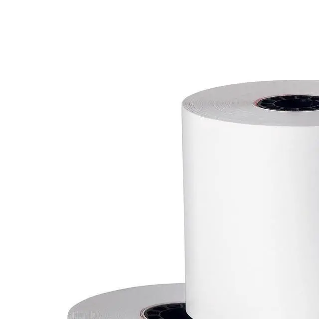 Alt view image 2 of 3 - Adding Machine, Register, and Calculator Rolls 2 1/4" x 130' 1-Ply, 12/Pack | 1-ply rolls for registers, adding machines, and calculators in offices