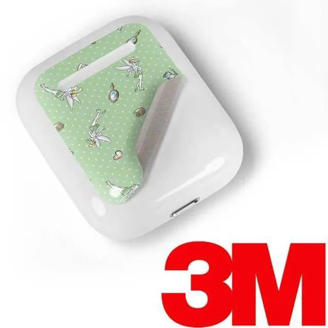 Alt view image 3 of 4 - Decal Audio Skin Compatible with Apple AirPods - Officially Licensed Disney Tinker Bell Trinkets Pattern Design
