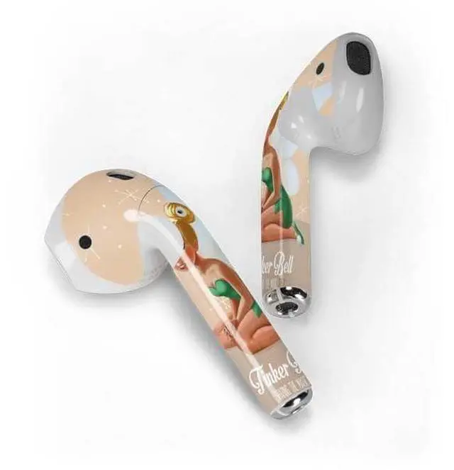 Alt view image 2 of 4 - Decal Audio Skin Compatible with Apple AirPods - Officially Licensed Disney Tinker Bell Sharing The Magic Art Design