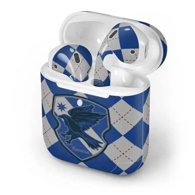 Alt view image 4 of 4 - Decal Audio Skin Compatible with Apple AirPods 2 - Officially Licensed Wizarding Worlds Harry Potter Ravenclaw Crest Design