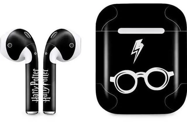 Main image of Decal Audio Skin Compatible with Apple AirPods 2 - Officially Licensed Wizarding World Harry Potter Scar and Glasses Design