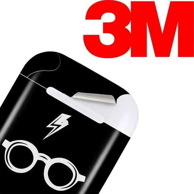Alt view image 3 of 4 - Decal Audio Skin Compatible with Apple AirPods 2 - Officially Licensed Wizarding World Harry Potter Scar and Glasses Design