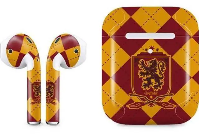 Main image of Decal Audio Skin Compatible with Apple AirPods 2 - Officially Licensed Wizarding Worlds Harry Potter Gryffindor Huse Crest Design