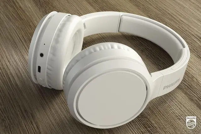 Alt view image 6 of 6 - H5205 Over-Ear Wireless Headphones with 40mm Drivers, Lightweight Cushioned Headband, White