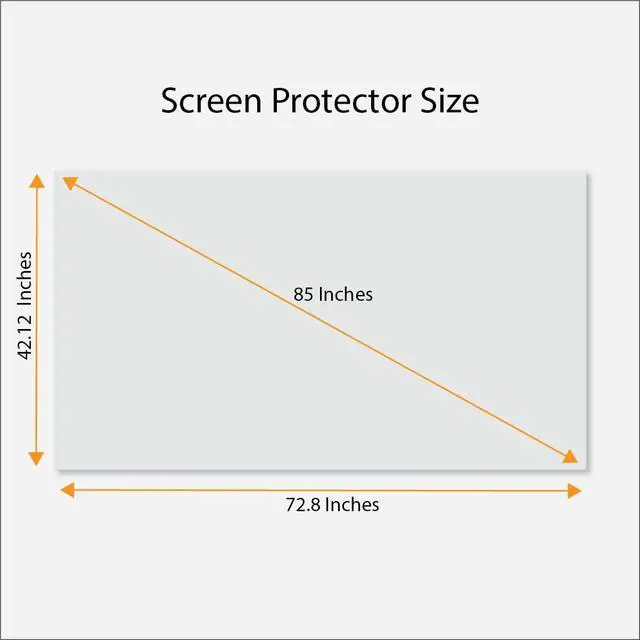 Alt view image 5 of 5 - AntiBlue Light Screen Protector for 85-Inch TVs. Designed to filter blue light, reduce eye strain from screen use, and support improved sleep quality