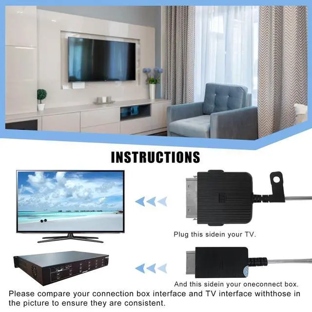 Alt view image 3 of 6 - BN96-54413V BN44-01066B One Connect Cable for Samsung Frame TV Models 19" 20" 21" 22" 23" 24" The Frame (43" and Above),(5m /16.4ft)