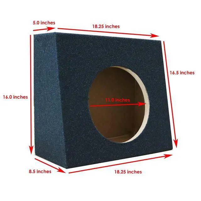Alt view image 2 of 7 - 2X Single Ported Angle 12 Inches Truck Subwoofer Box Enclosure with Thick Heavy Duty MDF - 12" Inches Woofer (2 Pieces)