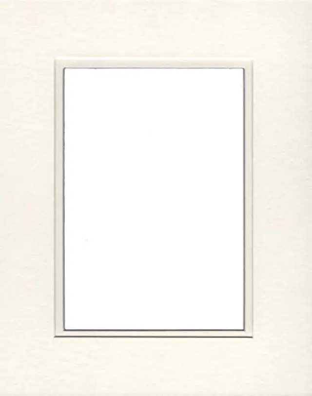 Main image of 16x20 Double Acid Free White Core Picture Mats Cut for 11x14 Pictures in Cream and Cream