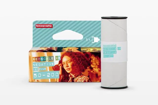 Main image of Redscale XR 120 Film, ISO 50-200, Color Negative, C41 Process, Pack of 1