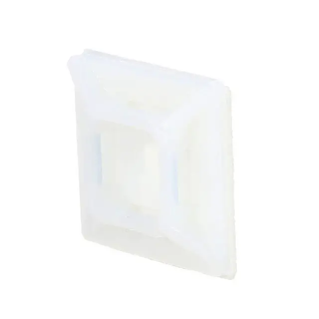 Alt view image 2 of 2 - Cable Tie Mounting Base, Adhesive, 0.75 in x 0.75 in, Bag of 100 | 4-Way Adhesive Mount, Natural, Designed to Keep Your Wire or Cable Bundles Organized in Narrow Spaces, CTB75X75NTA-C