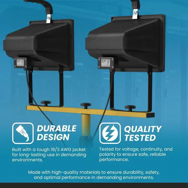 Alt view image 3 of 7 - IronBox Electric IEC C14 to 2X C13 Splitter Power Cord - 10A, 250V, 18/3 AWG - UL Listed Power Extension Cable - Heavy Duty Adapter Cables for Computer, Monitor, PDU, Printer & More (6ft + 2ft Legs)