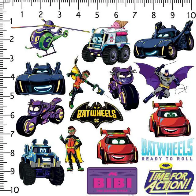 Alt view image 2 of 6 - Batwheels 200 Vinyl Stickers Waterproof Die-Cut Decals Laptop Water Bottle