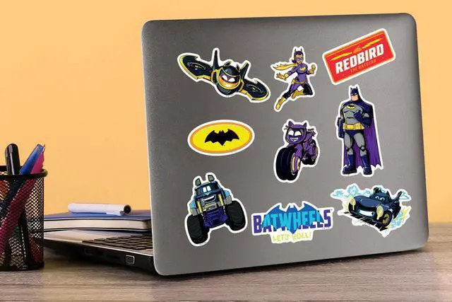 Alt view image 5 of 6 - Batwheels 200 Vinyl Stickers Waterproof Die-Cut Decals Laptop Water Bottle