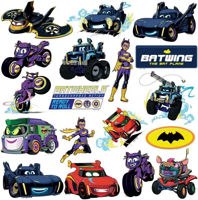 Alt view image 3 of 6 - Batwheels 200 Vinyl Stickers Waterproof Die-Cut Decals Laptop Water Bottle