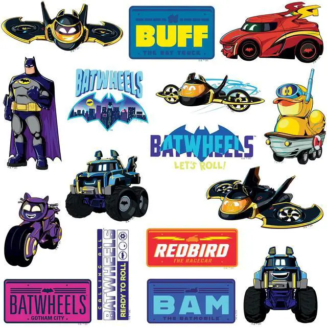Alt view image 4 of 6 - Batwheels 200 Vinyl Stickers Waterproof Die-Cut Decals Laptop Water Bottle