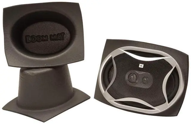 Main image of 050380 Boom Mat Speaker Baffles, 6" x 9" Oval (Pack of 2 | Automotive Sound Deadening Mat Reduces Road & Engine Noise Vibration Dampening Insulation Easy Peel-and-Stick Install