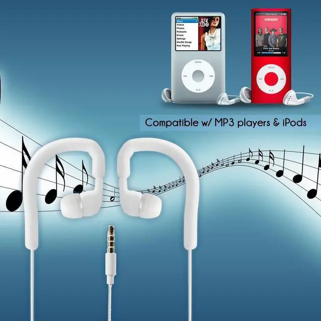 Alt view image 4 of 5 - Home Wired Waterproof Ear Headphones - IP7 Marine Grade Flexible and Comfortable Wearable Earphones for Sport like Swimming Running Gym Workout w/ 3 Earbud MP3 and ipod Compatible PWPE10W