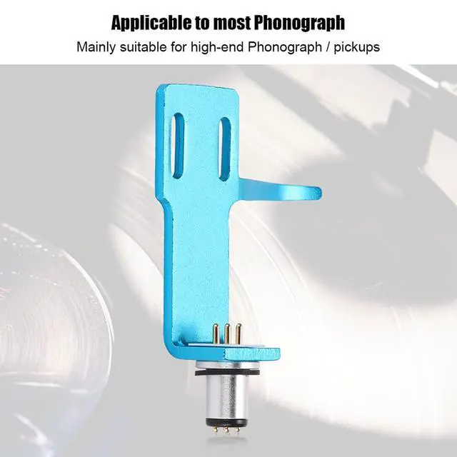 Alt view image 2 of 7 - Turntable Headshell, Premium Aluminum Alloy Phono Cartridge Headshell with 4 Cables 2 Screw Pairs Universal Connector Kit for Record Player Assembly and Systems Upgrade