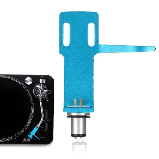 Alt view image 4 of 7 - Turntable Headshell, Premium Aluminum Alloy Phono Cartridge Headshell with 4 Cables 2 Screw Pairs Universal Connector Kit for Record Player Assembly and Systems Upgrade