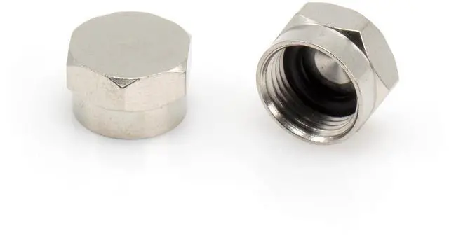 Main image of Coaxial Cable Caps for Ground Blocks, Splitters, or Other F Connectors - F81 Coax Weather Caps to Protect Female Coaxial Connections for Future Use - 4 Pack