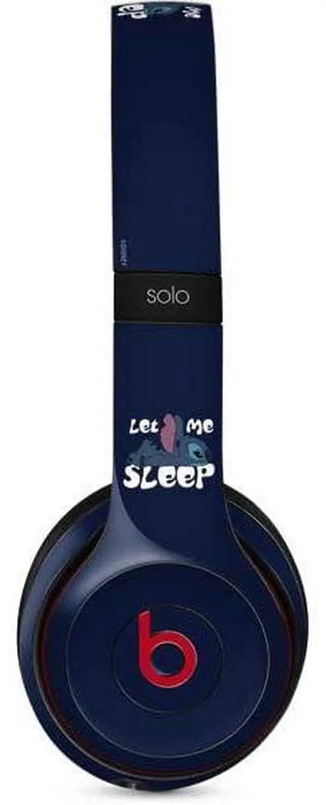 Main image of Decal Audio Skin Compatible with Beats Solo 3 Wireless - Officially Licensed Disney Lilo and Stitch Let Me Sleep Design