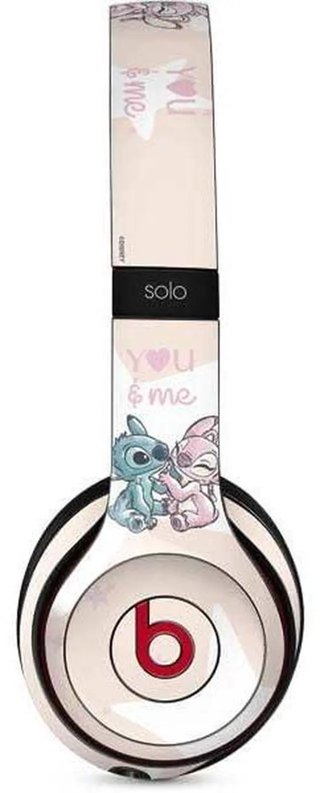 Main image of Decal Audio Skin Compatible with Beats Solo 3 Wireless - Officially Licensed Disney Lilo and Stitch Stitch and Angel Design