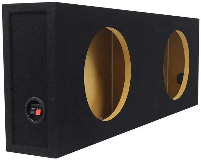 Main image of RDSM10 Dual 10" Shallow Mount Sealed Car Subwoofer Enclosure | 0.56 Cu Ft Per Sub, Made in USA, 5/8" MDF, Sub Box, 4.62" Mounting Depth, Precision Cut, Carpeted, Reinforced Seams