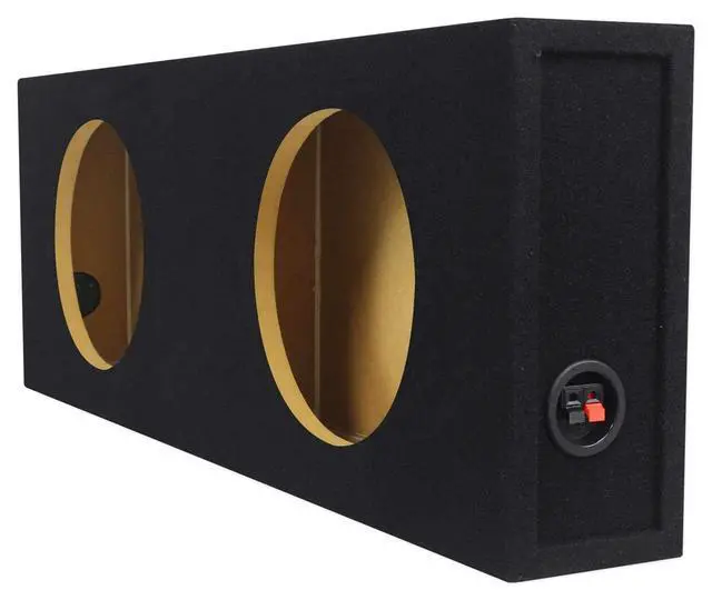 Alt view image 4 of 5 - RDSM10 Dual 10" Shallow Mount Sealed Car Subwoofer Enclosure | 0.56 Cu Ft Per Sub, Made in USA, 5/8" MDF, Sub Box, 4.62" Mounting Depth, Precision Cut, Carpeted, Reinforced Seams