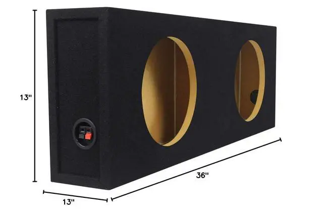 Alt view image 5 of 5 - RDSM10 Dual 10" Shallow Mount Sealed Car Subwoofer Enclosure | 0.56 Cu Ft Per Sub, Made in USA, 5/8" MDF, Sub Box, 4.62" Mounting Depth, Precision Cut, Carpeted, Reinforced Seams