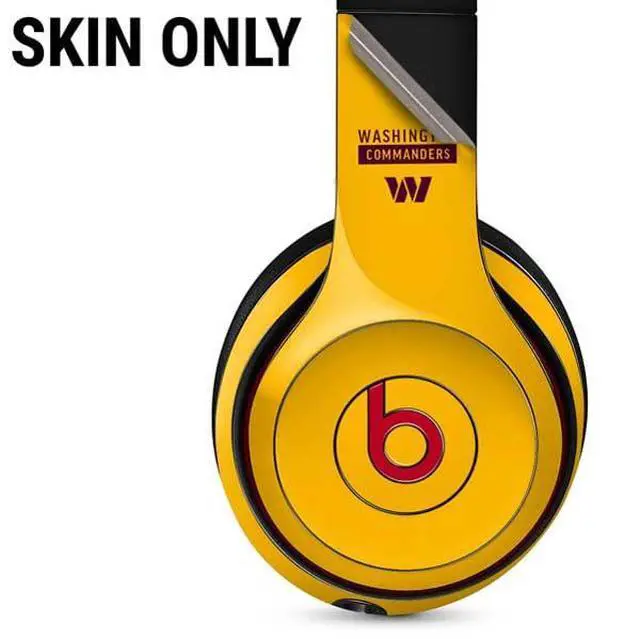 Alt view image 2 of 3 - Decal Audio Skin Compatible with Beats Solo 3 Wireless - Officially Licensed NFL Washington Commanders Yellow Design