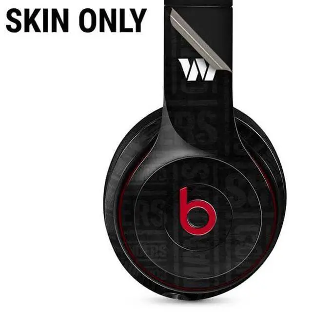 Alt view image 2 of 3 - Decal Audio Skin Compatible with Beats Solo 3 Wireless - Officially Licensed NFL Washington Commanders Black and White Design