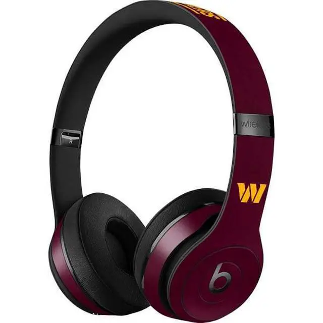 Alt view image 3 of 3 - Decal Audio Skin Compatible with Beats Solo 3 Wireless - Officially Licensed NFL Washington Commanders Distressed Design