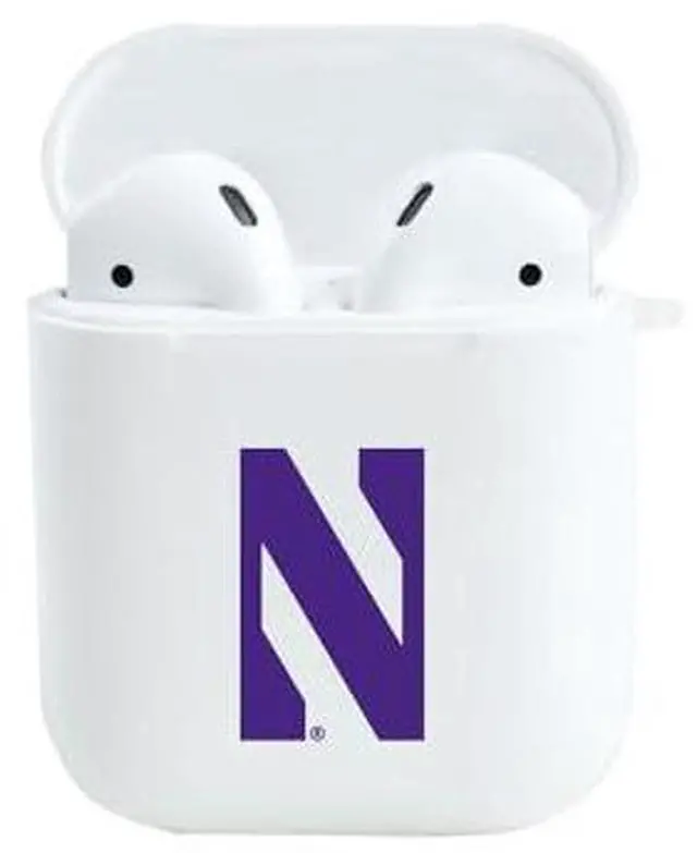 Alt view image 5 of 5 - AirPods Case, Northwestern University AirPods/White (TPU)