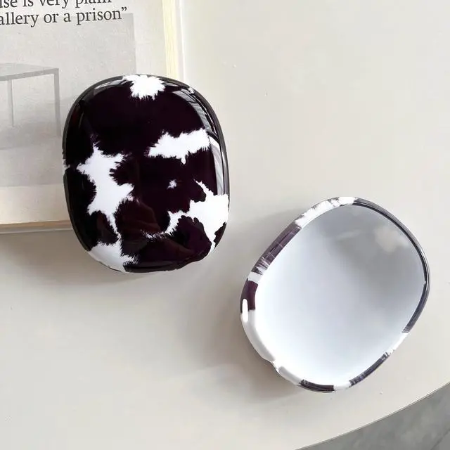 Alt view image 4 of 7 - Case Compatible with AirPods Max Headphones, Soft TPU Cute Cow Pattern Anti-Scratch Protective Ear Cup Covers Headphone Cases for Woman Kids