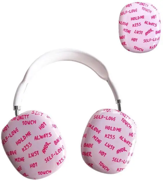 Main image of Case Compatible with AirPods Max Headphones, Soft TPU Cute Pink Pattern Anti-Scratch Protective Ear Cup Covers Headphone Cases for Woman Kids