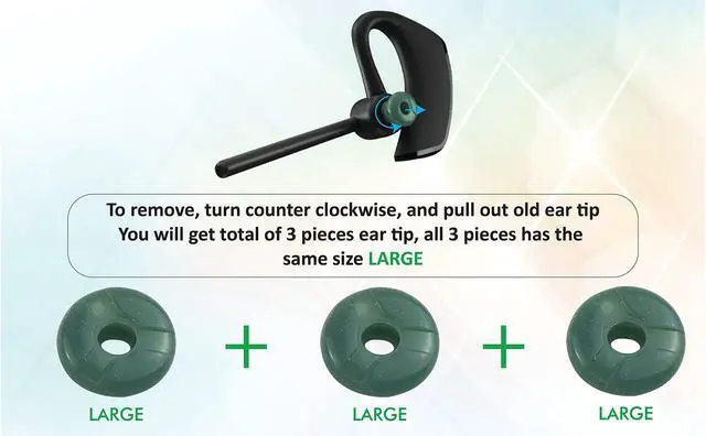 Alt view image 2 of 3 - 3X Pieces Eartip Ear Bud Eargel for Jabra Talk65 Talk 65 Earbud Repair Replacement Part Comfort Anti-Slip Ear Tip Earphone, Soft Earbuds Tip (Size: Large L)