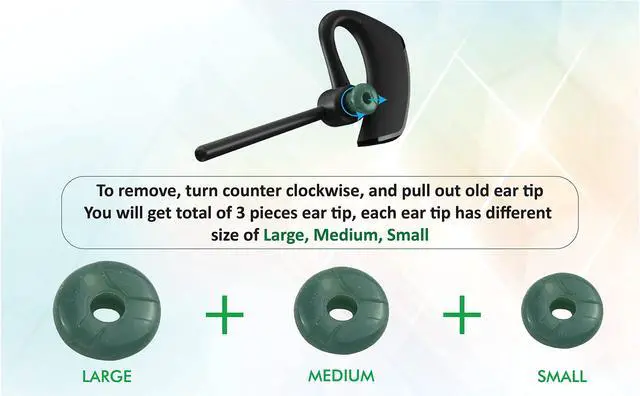 Alt view image 2 of 3 - 3X Pieces Eartip Ear Bud Eargel for Jabra Talk65 Talk 65 Earbud Repair Replacement Part Comfort Anti-Slip Ear Tip Earphone, Soft Earbuds Tip (Size: Mixed L/M/S)