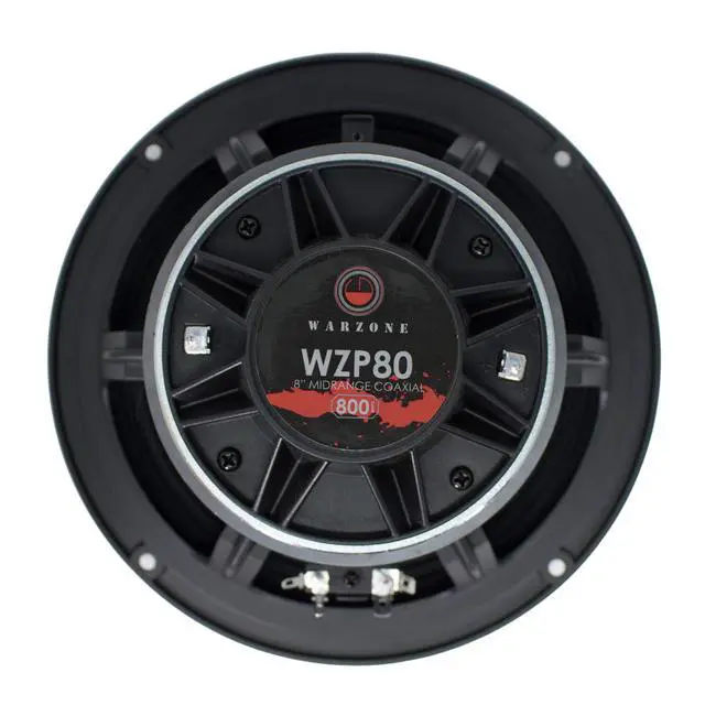 Alt view image 3 of 7 - Warzone Series 8" PRO Midrange Coaxial Car Speaker, 800W Max, 4 Ohm, 95dB Sensitivity, 80Hz-22kHz Frequency Response, Corrugated Surround, Oversize Magnet Motor Structure