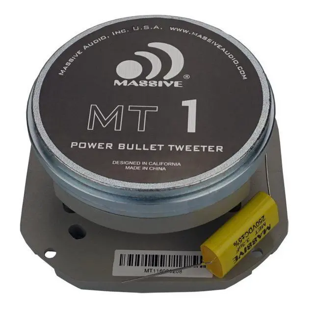Alt view image 2 of 2 - MT1V2 3.5" Power Bullet Tweeter | 4 Ohm, 60W RMS Titanium Dome Super Tweeter, High-Output Pro Audio Highs, Aluminum Housing for Car, Motorcycle & Powersports Systems